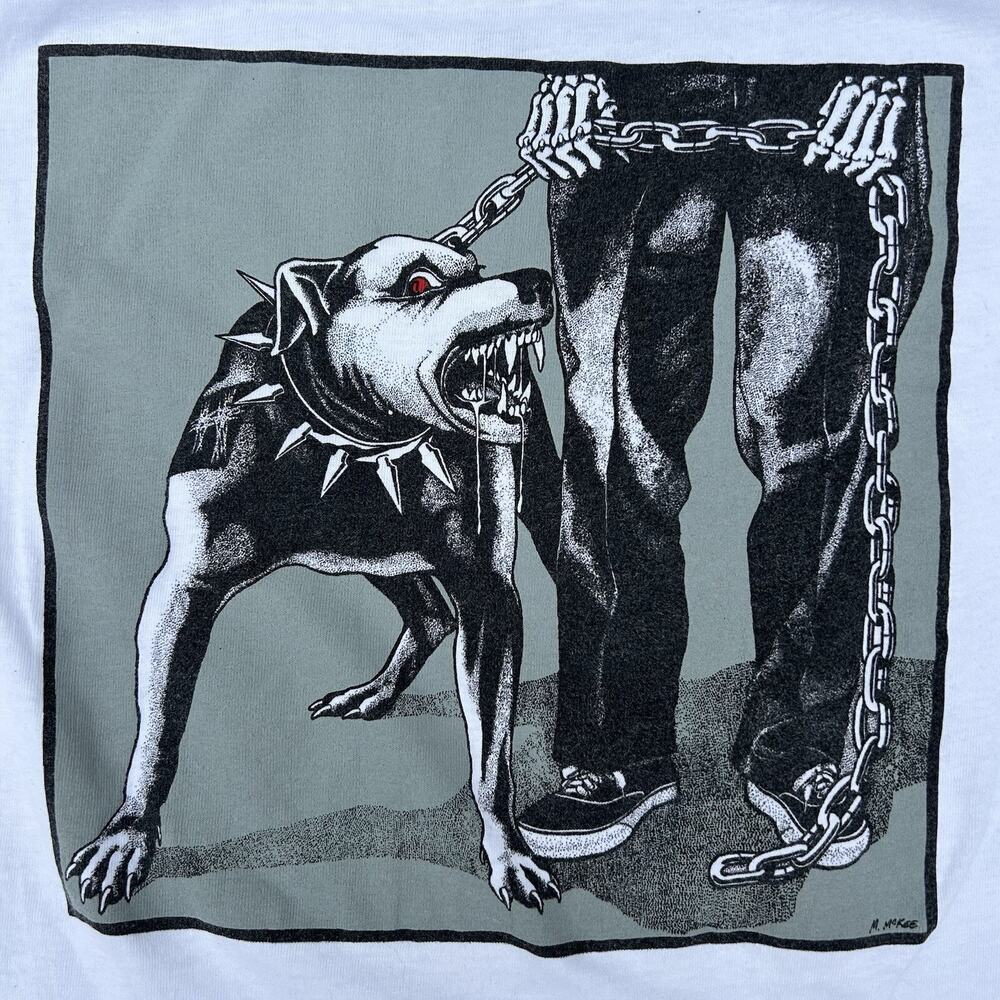 Vintage 80s BMX HAMMER bodywear bodyguards t shirt Junkyard Dog L Marc McKee